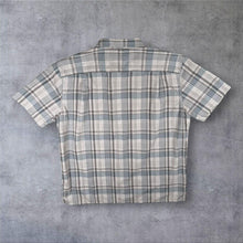 Load image into Gallery viewer, Patagonia Puckerware Shirt Mens XL Grey Plaid Seersucker Short Sleeve Hiking
