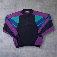 Load image into Gallery viewer, Vintage Adidas Trefoil 1/4 Zip Sweatshirt 90s Purple Navy D7 F186 Pullover
