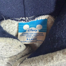 Load image into Gallery viewer, Vintage 80s Disney EPCOT Center Hoodie XL Grey Navy USA Made Snap Sweatshirt
