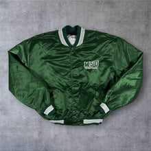 Load image into Gallery viewer, Vintage 80s DeLong Michigan State Spartans Satin Bomber Jacket XXL NCAA MSU
