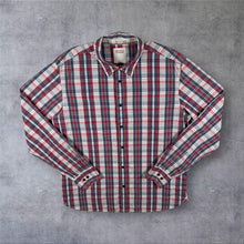 Load image into Gallery viewer, Levi's "Standard Fit" Red Blue White Check Long Sleeve Cotton Shirt
