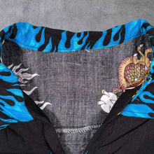 Load image into Gallery viewer, Vintage Y2K Gothic Traditional Dragon Black Blue Pattern Short Sleeve Shirt
