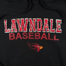 Load image into Gallery viewer, Lawndale Cardinals Baseball Hoodie Black USA American Sportswear College XL
