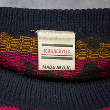 Load image into Gallery viewer, Vintage 90's Made In UK Floral Abstract Patterned Acrylic Knit Jumper

