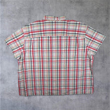 Load image into Gallery viewer, Nautica Red White Multi Check Button-Down Cotton Short Sleeve Shirt
