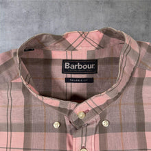 Load image into Gallery viewer, Barbour Tailored Fit Shirt XL 46 Pink Check Grandad Collar Altered Mens
