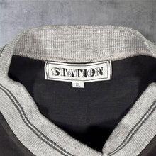 Load image into Gallery viewer, Vintage 90's Station Faded Black Grey Striped Sleeve Cotton T-Shirt

