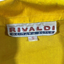 Load image into Gallery viewer, Early 00's Rivaldi Okinawa Style Gothic Y2K Graphic Yellow Short Sleeve Shirt
