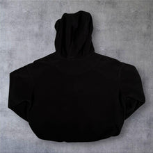 Load image into Gallery viewer, Barbour International "Aldea Overlayer" 1/4 Zip Black Fleece Hoodie
