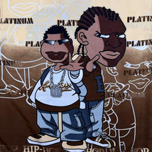 Load image into Gallery viewer, Early 00's Kenvelo Hip Hop Y2K Cartoon Graphic Brown Yellow Short Sleeve Shirt
