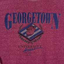 Load image into Gallery viewer, Vintage 90s Tultex Georgetown Hoyas Bulldog Sweatshirt Burgundy Distressed Large
