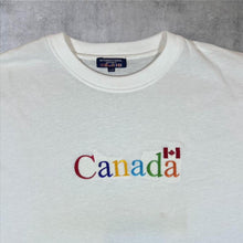 Load image into Gallery viewer, Vintage International Sport Canada Embroidered Rainbow Spellout White T-Shirt
