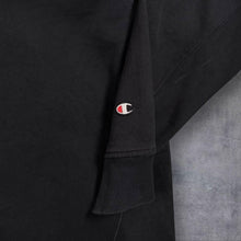 Load image into Gallery viewer, Early 00's Champion Super Fleece Mini Logo Black Heavy Crewneck Sweatshirt
