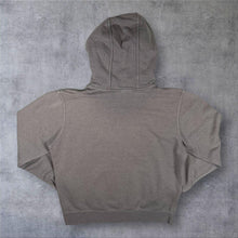 Load image into Gallery viewer, TNF The North Face Big Logo Spellout Graphic Grey Distressed Pullover Hoodie
