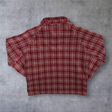 Load image into Gallery viewer, Vintage 90s TOG24 Technical Plaid Fleece Jacket Made England Red Check Polartec
