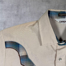 Load image into Gallery viewer, Vintage 70s Campus Rugged Country Western Shirt L Pearl Snap Cowboy Yoke USA
