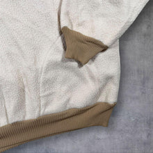 Load image into Gallery viewer, Vintage Cream Quarter Zip Fleece Pullover Retro Outdoor Sweatshirt XL
