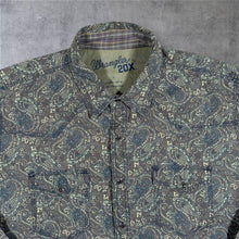 Load image into Gallery viewer, Wrangler 20X Paisley Western Shirt L Pearl Snap Cowboy Rodeo Long Sleeve
