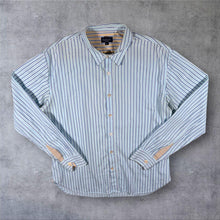 Load image into Gallery viewer, Paul Smith Jeans Blue White Turquoise Striped Cotton Long Sleeve Shirt
