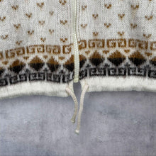 Load image into Gallery viewer, Earth Ragz Buffalo Bison Fair Isle Knit Zip Hoodie Western Y2K Mexico Size M
