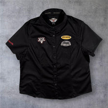 Load image into Gallery viewer, Harley Davidson MotorClothes Shirt Womens XL 1W Black Eagle Embroidered
