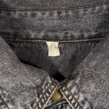 Load image into Gallery viewer, Vintage Cowboy Western Acid Wash Grey Denim Long Sleeve Popper Shirt
