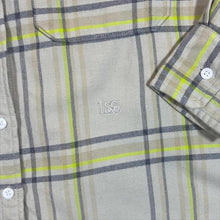 Load image into Gallery viewer, Levi's Mens Plaid Check Shirt M Relaxed Fit Cream Yellow Grey Long Sleeve
