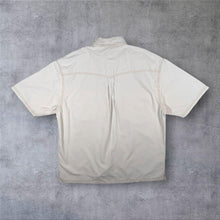 Load image into Gallery viewer, Vintage John Baner Aztec Pattern Cowboy Western White Cream Cotton Short Sleeve Shirt
