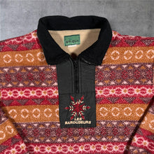 Load image into Gallery viewer, Vintage 90s Les Baroudeurs Crazy Fleece L Aztec 1/4 Zip Pullover Outdoor
