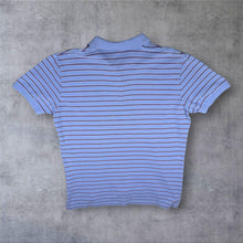 Load image into Gallery viewer, Early 00's Polo Ralph Lauren Blue Pink Striped Cotton Preppy Y2K Polo Shirt
