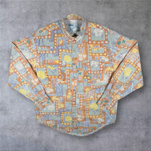 Load image into Gallery viewer, Vintage Cimarron Malaguena Floral Abstract Pattern Cowboy Western Long Sleeve Popper Shirt
