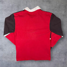 Load image into Gallery viewer, Vintage Cotton Traders Budweiser Embroidered Logo Rugby Long Sleeve Polo Shirt
