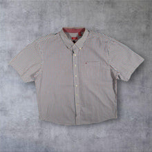 Load image into Gallery viewer, IZOD Mens XL Shirt Red Blue Gingham Check Short Sleeve Button Down Preppy
