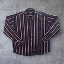 Load image into Gallery viewer, Vintage Dockers Mens Shirt L 90s Striped Cotton Long Sleeve Wrinkle Free
