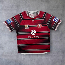 Load image into Gallery viewer, Wigan Warriors 2021 Home Rugby Shirt Hummel Red Black Super League Jersey XL
