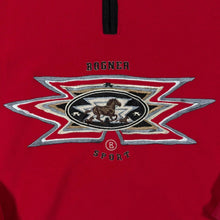 Load image into Gallery viewer, Vintage 90s Bogner Sport 1/4 Zip Fleece Red Embroidered Horse Ski Pullover L
