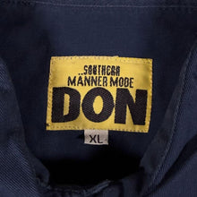 Load image into Gallery viewer, Vintage DON Southern Manner Mode Western Navy Blue Cotton Short Sleeve Popper Shirt
