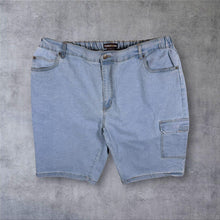 Load image into Gallery viewer, Atlas For Men Classic Blue Stretch Cotton Denim Casual Cargo Shorts
