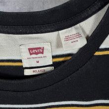 Load image into Gallery viewer, Levi's "Relaxed" Embroidered Mini Box Logo Striped Short Sleeve Cotton T-Shirt
