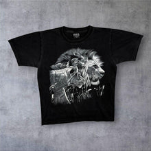 Load image into Gallery viewer, Early 00's REO Lion Tiger T Shirt M Black Double Sided Y2K Animal Graphic Tee
