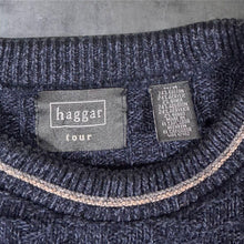 Load image into Gallery viewer, Vintage Haggar Tour "GOLF" Embroidered Spellout Blue Cotton Blend Sweatshirt
