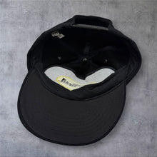 Load image into Gallery viewer, Vintage 90s GET REAL Snapback Cap Black Yellow Wool Embroidered Slogan Hat
