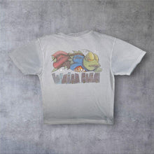 Load image into Gallery viewer, Vintage Weird Fish Superhero Cartoon Graphic Faded Grey Cotton T-Shirt
