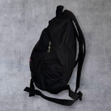 Load image into Gallery viewer, 00's Adidas Floral Spellout Graphic Black Pink Rucksack Backpack Bag
