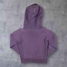Load image into Gallery viewer, Champion Reverse Weave Purple Hoodie Womens XS Washed Script Logo Heavyweight
