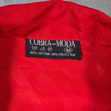 Load image into Gallery viewer, Early 00's Cobra Moda Goth Y2K Golden Eagle Graphic Red Short Sleeve Shirt
