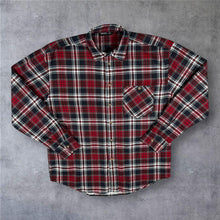 Load image into Gallery viewer, Identic Mens M 39/40 Red Plaid Flannel Shirt Tartan Check Grunge Lumberjack
