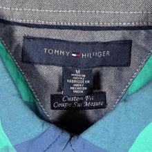 Load image into Gallery viewer, Tommy Hilfiger "Custom Fit" Blue Check Cotton Short Sleeve Button-Down Shirt
