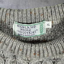Load image into Gallery viewer, Vintage Highland Home Industries Cable Knit Jumper XL Pure Wool Made Scotland
