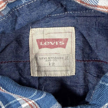 Load image into Gallery viewer, Levi's "Honest Labour" Blue Check Long Sleeve Flannel Shirt
